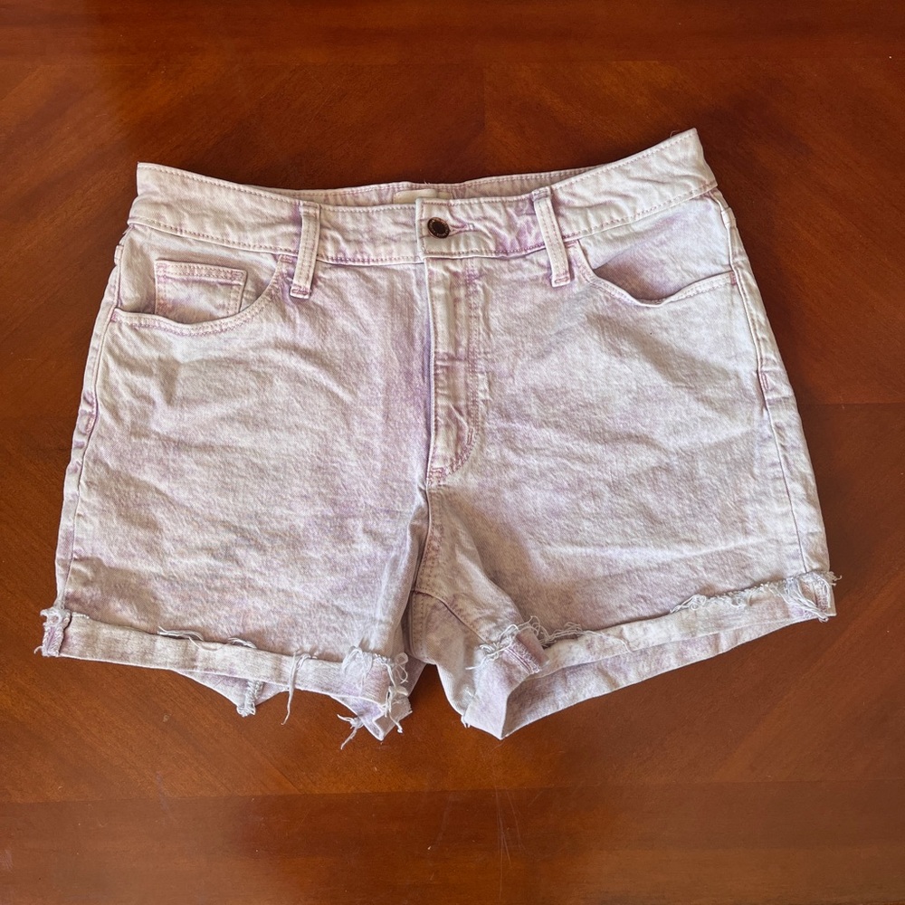 Universal Thread Pink Jean Shorts Distressed High-Waisted